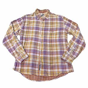 Bills Khakis Plaid Cotton Button Down Medium